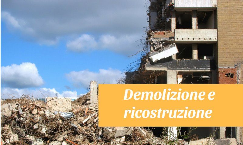 sismabonus demolizione con ricostruzione